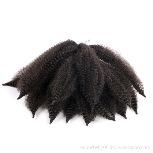 Wholesale High Quality Afro Kinky Curly Hair Crochet Braids Extensions Dreadlocks Marley Hair Afro Kinky Crochet Bulk Bomb Wave
